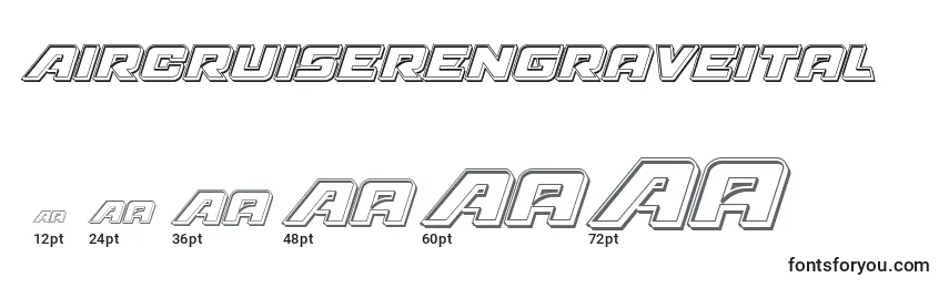 Размеры шрифта Aircruiserengraveital