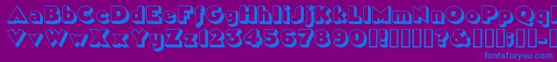 TricorneoutlinesskBold Font – Blue Fonts on Purple Background