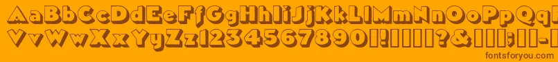 TricorneoutlinesskBold Font – Brown Fonts on Orange Background