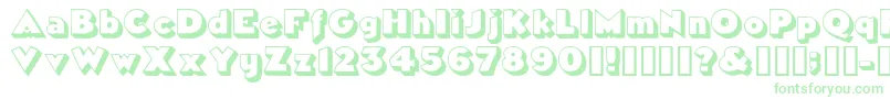 TricorneoutlinesskBold Font – Green Fonts on White Background
