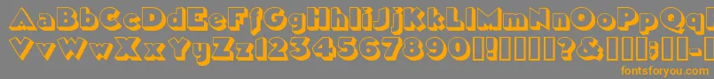 TricorneoutlinesskBold Font – Orange Fonts on Gray Background