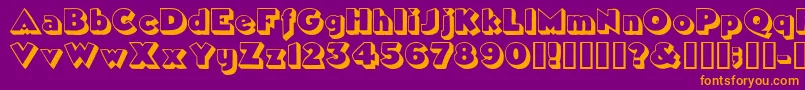 TricorneoutlinesskBold Font – Orange Fonts on Purple Background