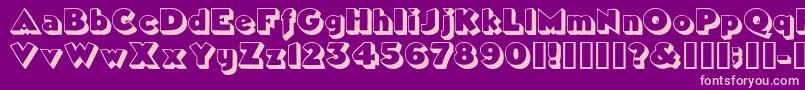 Police TricorneoutlinesskBold – polices roses sur fond violet