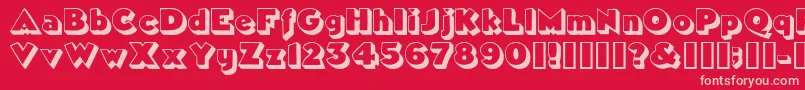 TricorneoutlinesskBold Font – Pink Fonts on Red Background