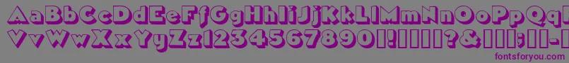 TricorneoutlinesskBold Font – Purple Fonts on Gray Background