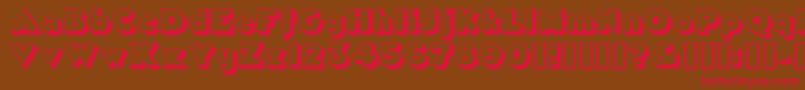 TricorneoutlinesskBold Font – Red Fonts on Brown Background