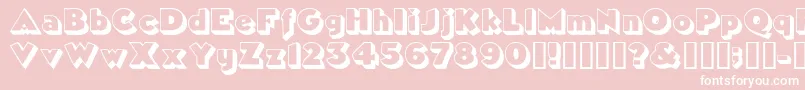 TricorneoutlinesskBold Font – White Fonts on Pink Background