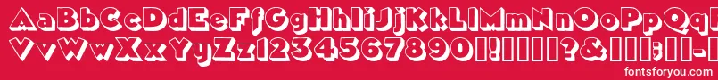 TricorneoutlinesskBold Font – White Fonts on Red Background