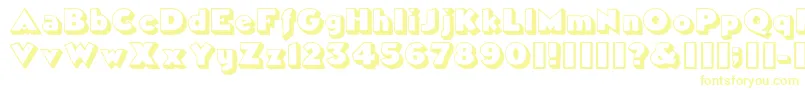 TricorneoutlinesskBold Font – Yellow Fonts on White Background