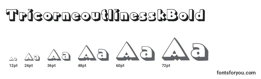 TricorneoutlinesskBold Font Sizes