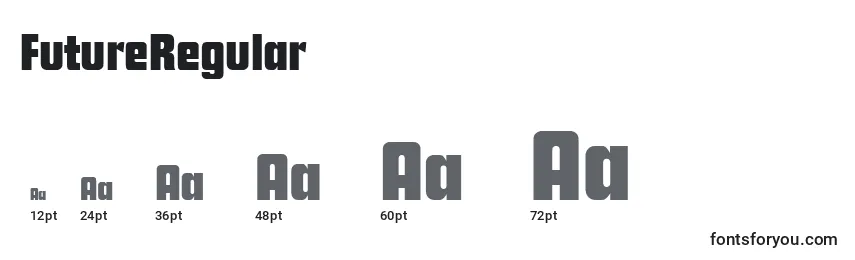 FutureRegular Font Sizes