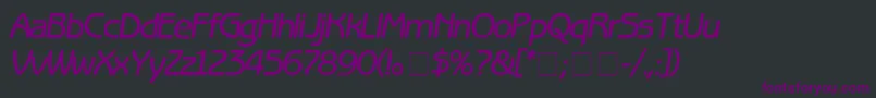 フォントBenguiatGothicMediumitalic – 黒い背景に紫のフォント