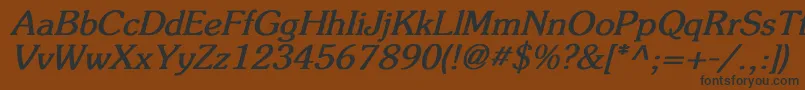 FlicknerBoldItalic Font – Black Fonts on Brown Background