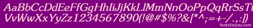 FlicknerBoldItalic Font – Pink Fonts on Purple Background