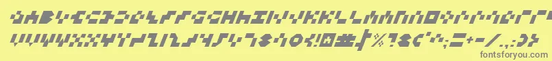 KeystoneItalic Font – Gray Fonts on Yellow Background