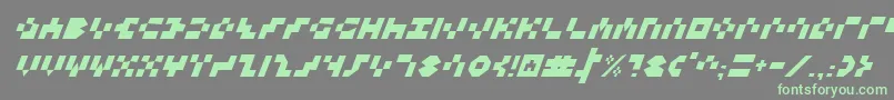 Czcionka KeystoneItalic – zielone czcionki na szarym tle