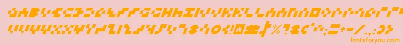 KeystoneItalic Font – Orange Fonts on Pink Background