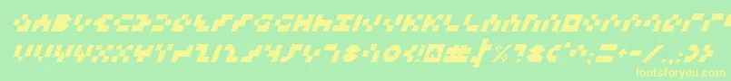 KeystoneItalic Font – Yellow Fonts on Green Background