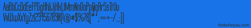 フォントLabtopBold – 黒い文字の青い背景
