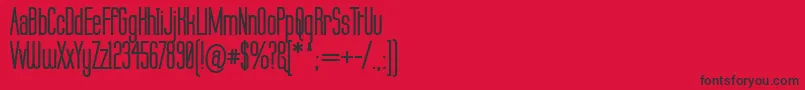 フォントLabtopBold – 赤い背景に黒い文字