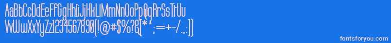 フォントLabtopBold – ピンクの文字、青い背景