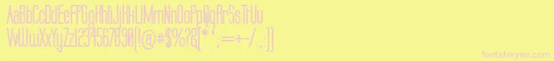 LabtopBold Font – Pink Fonts on Yellow Background