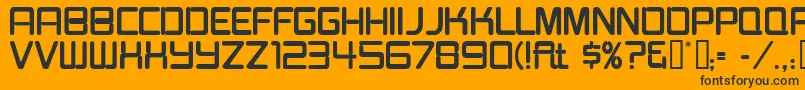 BurgerJointNeonJl Font – Black Fonts on Orange Background