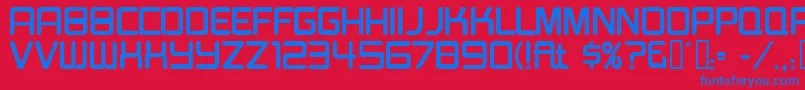 BurgerJointNeonJl-Schriftart – Blaue Schriften auf rotem Hintergrund