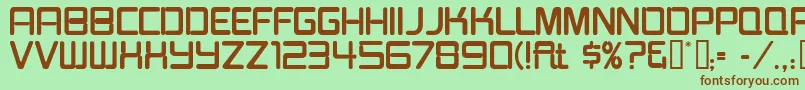 BurgerJointNeonJl Font – Brown Fonts on Green Background