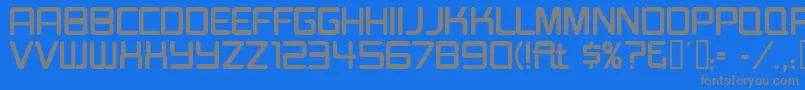 BurgerJointNeonJl-Schriftart – Graue Schriften auf blauem Hintergrund