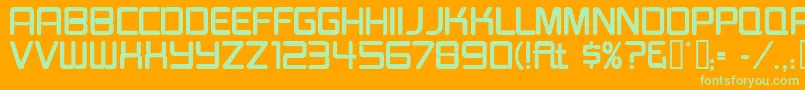 BurgerJointNeonJl-Schriftart – Grüne Schriften auf orangefarbenem Hintergrund