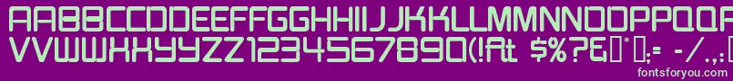 BurgerJointNeonJl Font – Green Fonts on Purple Background