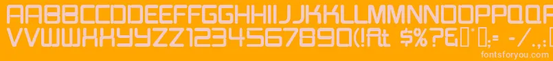 BurgerJointNeonJl-Schriftart – Rosa Schriften auf orangefarbenem Hintergrund