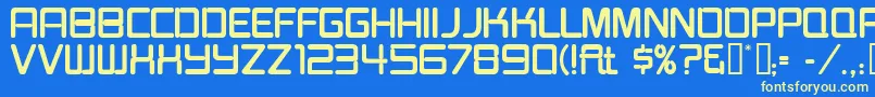 BurgerJointNeonJl Font – Yellow Fonts on Blue Background