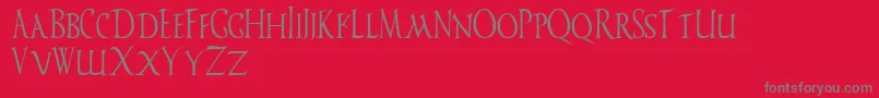 Czcionka VespasianoDemo – szare czcionki na czerwonym tle