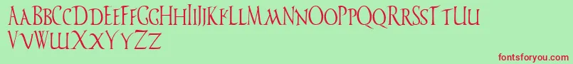 VespasianoDemo Font – Red Fonts on Green Background