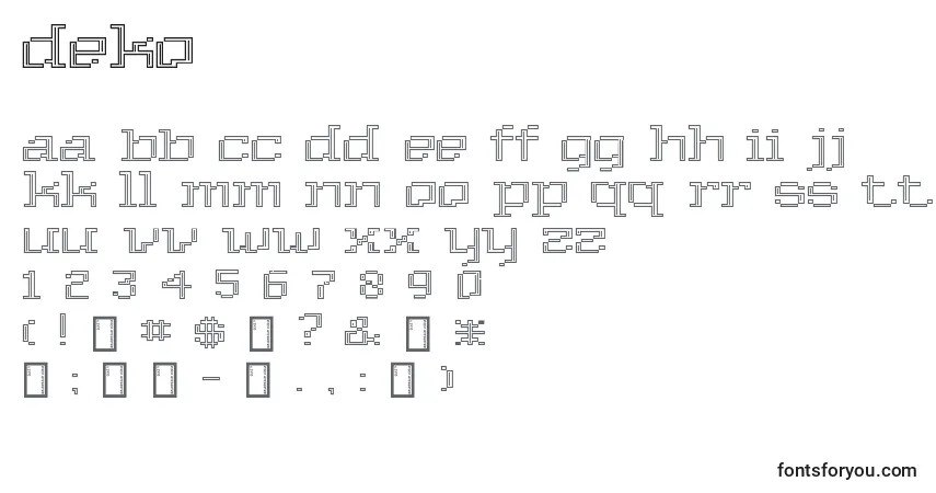 Шрифт Deko – алфавит, цифры, специальные символы
