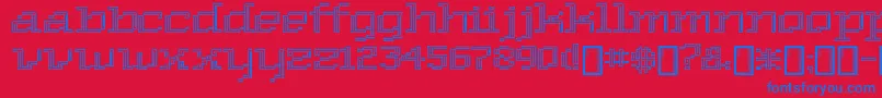 Deko Font – Blue Fonts on Red Background