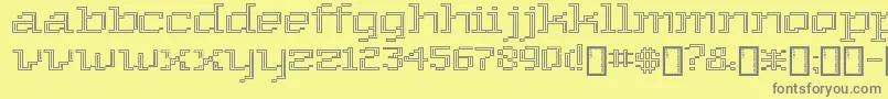 フォントDeko – 黄色の背景に灰色の文字