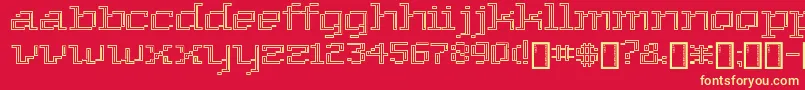 Deko Font – Yellow Fonts on Red Background