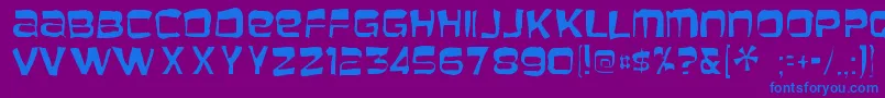 Baveusegaunt Font – Blue Fonts on Purple Background