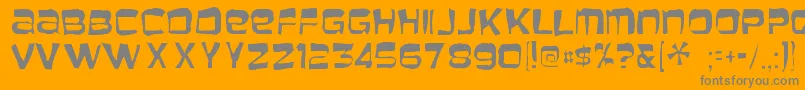 Baveusegaunt Font – Gray Fonts on Orange Background