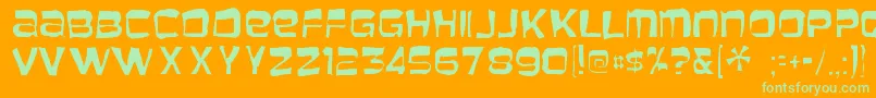 Baveusegaunt Font – Green Fonts on Orange Background