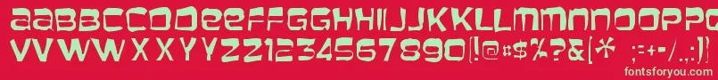 Baveusegaunt Font – Green Fonts on Red Background