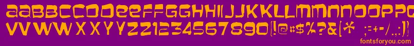 Baveusegaunt Font – Orange Fonts on Purple Background