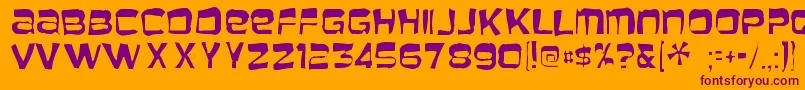 Baveusegaunt Font – Purple Fonts on Orange Background