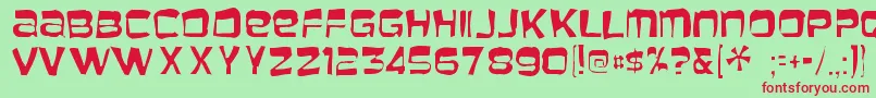 Baveusegaunt Font – Red Fonts on Green Background