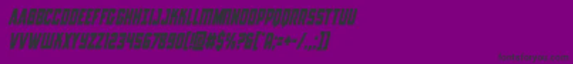 Antillescondital-Schriftart – Schwarze Schriften auf violettem Hintergrund