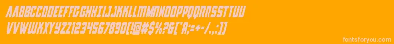 Antillescondital-Schriftart – Rosa Schriften auf orangefarbenem Hintergrund