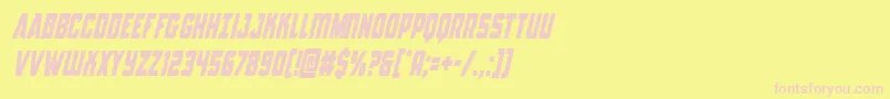 Antillescondital Font – Pink Fonts on Yellow Background